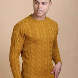 Dzant Men Cable Knit Pullover Sweaters-image-15