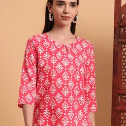 Anouk Rustic Ethnic Motifs Printed Pure Cotton Kurti-image-20