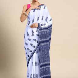 BUTA BUTI Floral Pure Cotton Saree-image-63