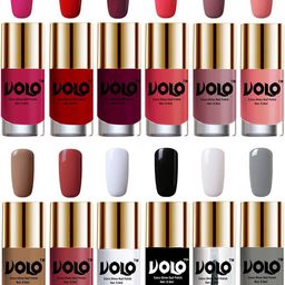 VOLO Set Of 12 Luxury Super Shine Nail Polish - 9.9 ml Each - Combo-No-174-36