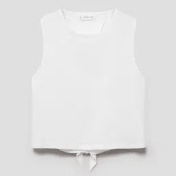 Mango Kids Girls Pure Cotton Cut Out Detail Top-18