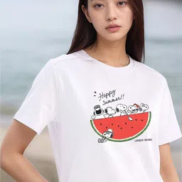 LAUREN ADAMS Women Printed Pure Cotton Applique T-shirt-image-33