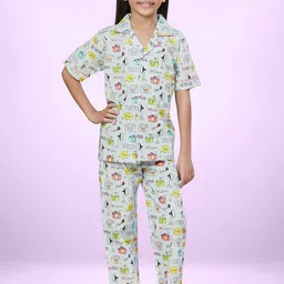 Sand Dune Unisex Kids Printed Night suit-picture-46
