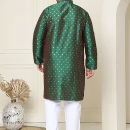 SOJANYA PLUS Men Ethnic Motifs Regular Kurta with Pyjamas image 5