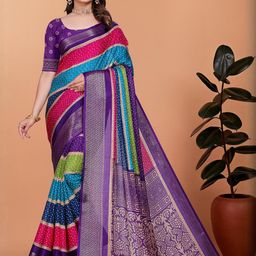 VS MALL Purple Art Silk Sarees-image-83