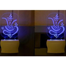 SOMIL 3D Illusion Ganesh Ji Night Wall Lamp-image-21