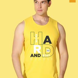 WOOSTRO Pack Of 2 Printed Super Combed Cotton Gym Vests VWS26(HARD YELLOW)(ENJOY MUSTARD)-image-99