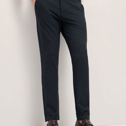 THE BEAR HOUSE Men Woven Design Slim Fit Formal Trousers-image-14