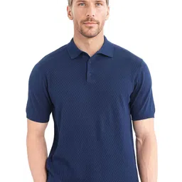 RARE RABBIT Men Self Design Polo Collar Cotton T-shirt-image-24