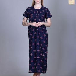 TRUDO Printed Maxi Nightdress-image-101