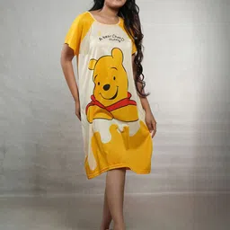 CrossKulture Women Cartoon Characters Printed T-shirt Nightdress-picture-35