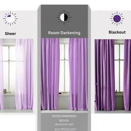 CASABLEU Grey Set of 2 Geometric Long Door Curtain image 3
