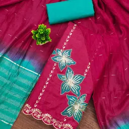 KALINI Embroidered Unstitched Dress Material-image-52