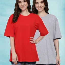 Funday Fashion Women 2 V-Neck Pockets T-shirt-image-24