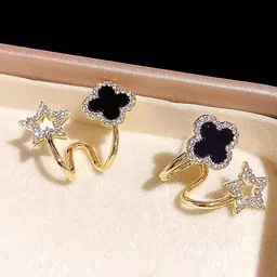 Celestique Artificial Stones Studded Contemporary Ear Cuffs-41