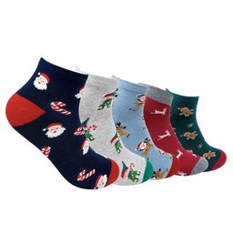 Mint & Oak Unisex Pack Of 5 Patterned Ankle Length Socks-image-63
