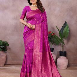 AVANTIKA FASHION Woven Design Zari Pure Silk Kanjeevaram Saree-image-86