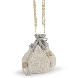 Anouk Women Embellished Potli Clutch image 5