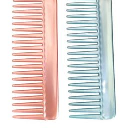 ARPANA BRIGHT Blue & Peach Wide Tooth Pack Of 2 Plastic Combs-36