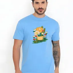 KaamBhari Graphic Printed Round Neck Regular Fit Cotton T-shirt-picture-29