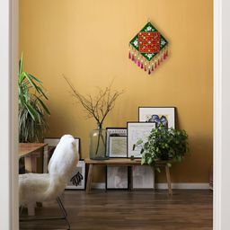 AURESSA Green & Red Embellished Wall Hanging Decor-image-94