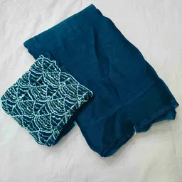 STAVA CREATION Solid No Border Saree image 3