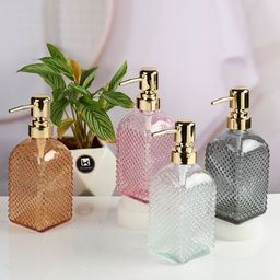 Kookee Pink Glass Handwash Soap Dispenser-image-93