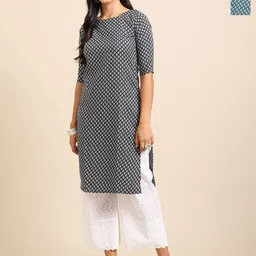 Anouk Rustic Women Pack Of 2 Ethnic Motifs Printed Crepe Kurta-64