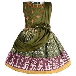 Wish Karo Floral Print Satin Fit & Flare Dress-picture-27