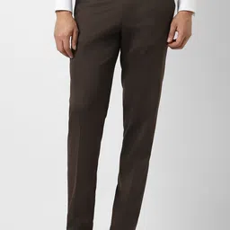 Van Heusen Men Mid Rise Slim Fit Formal Trousers-image-41