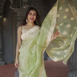 S.K.C Ethnic Motifs Pure Silk Banarasi Saree-image-74