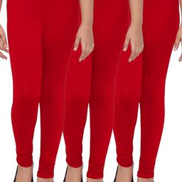 Tik Tok WEARS Girls Red Churidar Length Leggings-picture-39