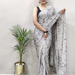 KALINI Tie and Dye Pure Georgette Ready to Wear Jamdani Saree-picture-15