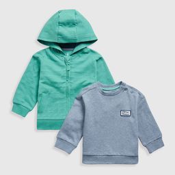 mothercare Boys Antimicrobial Solid Hood Cotton Front-Open Sweatshirt-42