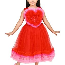 Zenat Dress Girls Round Neck Fit & Flare Dress-image-46