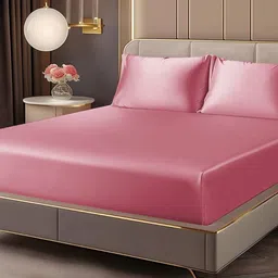 San Marino Pink 350 TC Fitted King Bedsheet Set-1.82 m x 1.98 m-image-78