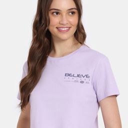 Rosaline by Zivame Print Cotton Boxy Crop Top-image-41