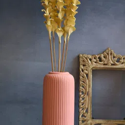 WEAVING HOMES Beige Artificial Flower With Pot-10
