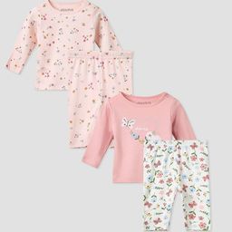 Juniors by Babyshop Girls Pack Of 2 Floral Printed Cotton T-shirts And Pyjamas-picture-7