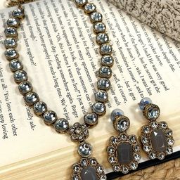 Anouk Copper-Plated Kundan Stones Studded Necklace And Earrings-image-73