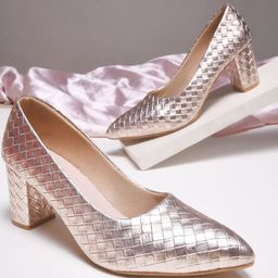 Try Me Women Pointed Toe Block Heel Pumps-42