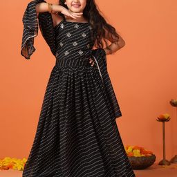 FASHION DREAM Girls Printed Ready to Wear Georgette Lehenga & Blouse With Dupatta-picture-44
