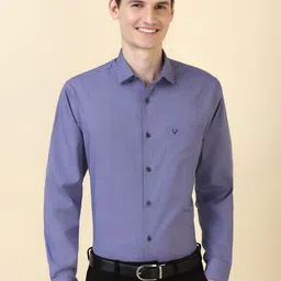 Allen Solly Slim Fit Spread Collar Long Sleeves Pure Cotton Shirt-picture-25
