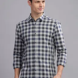 THREE DAYS Men Comfort Fit Tartan Checked Spread Collar Cotton Casual Shirt-image-83