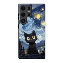 QRIOH Blue & Black Printed Silicone Samsung Galaxy S24 Ultra 5G Back Case-image-87