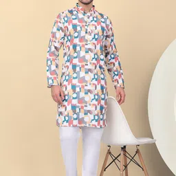 KRAFT INDIA Men Printed Regular Kurta with Pyjamas-26