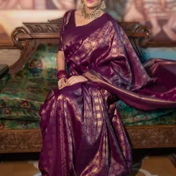 ZILVIRA Woven Design Zari Kanjeevaram Saree-picture-17