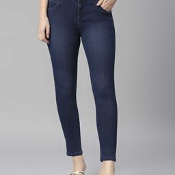 Rea-Lize Women Skinny Fit High-Rise Acid Wash Stretchable Jeans-image-22