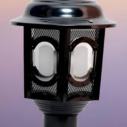 KINIS Black & White Frustrum Shaped Weatherproof & Rust-Resistant Outdoor Pole Lamp-image-79