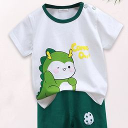 FOREVER FRIDAY Boys Printed Round Neck T-Shirt With Shorts-picture-27